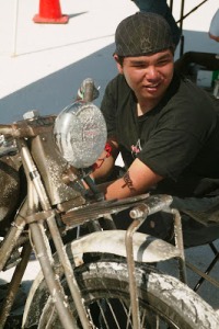 A logo of victory motorcycles and indian motorcycle.